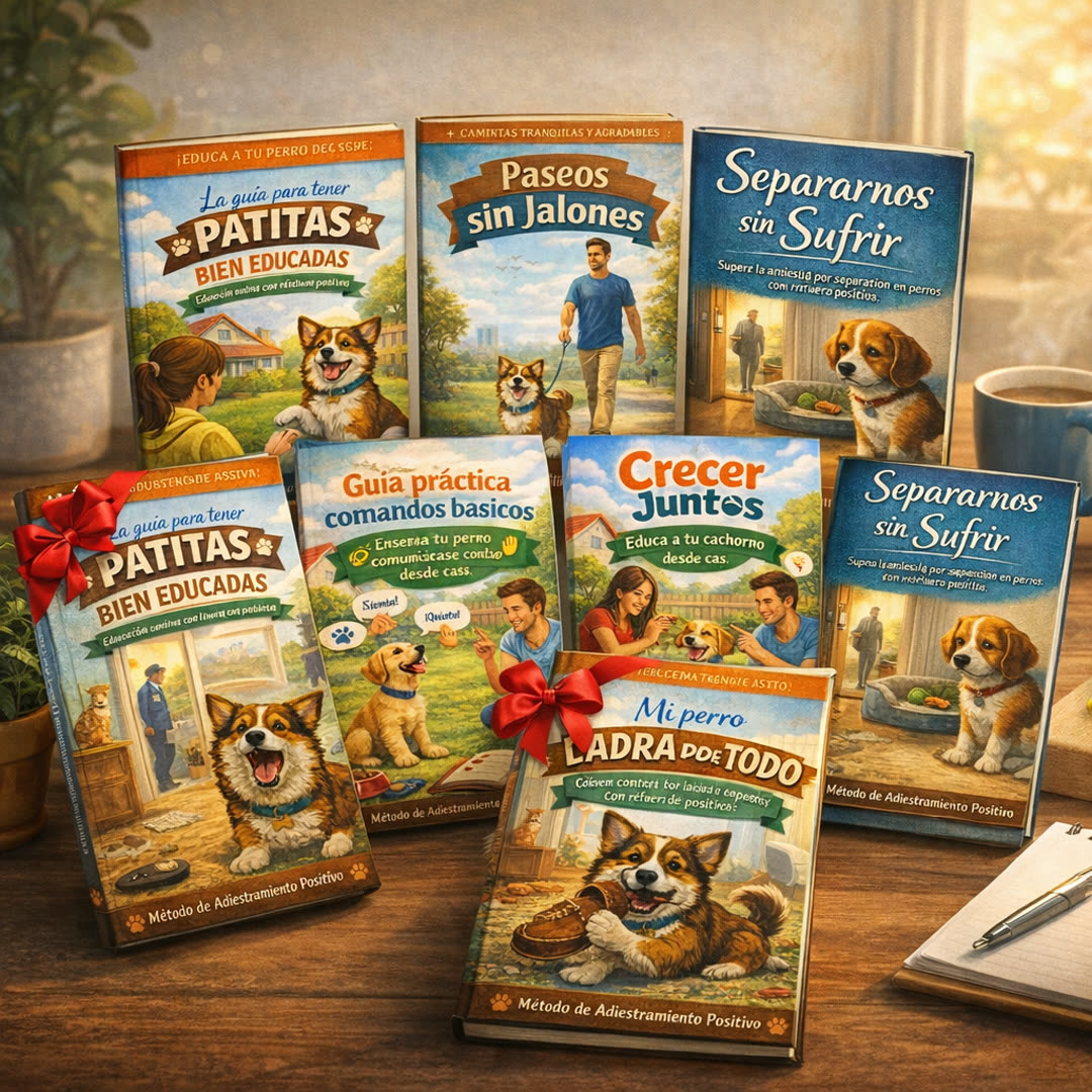 Los 5 ebooks y los 2 bonos incluidos en El Arte de Tener Patitas Bien Educadas